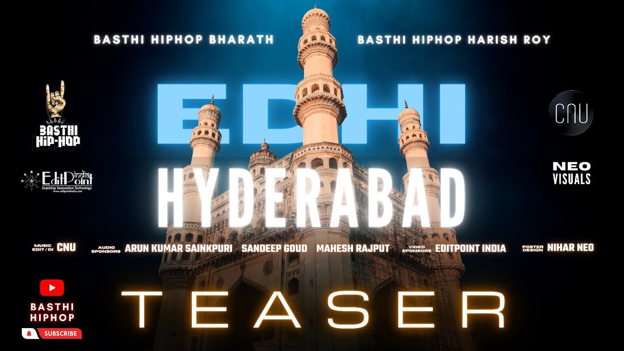 EDHI HYDERABAD - Official Teaser || Basthihiphop Bharath & Basthihiphop Harishroy || Hip -Hop Telugu