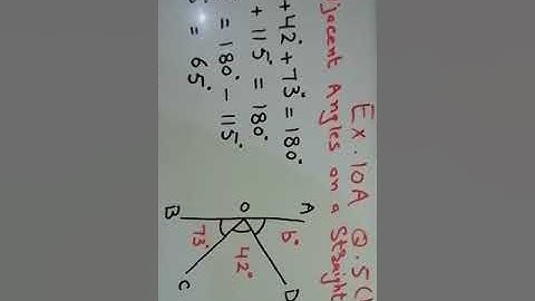 Finding Unknown angle on a straight line/Saqib Ijaz
