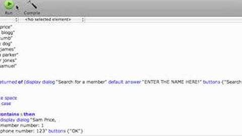 how to build a database in apple script