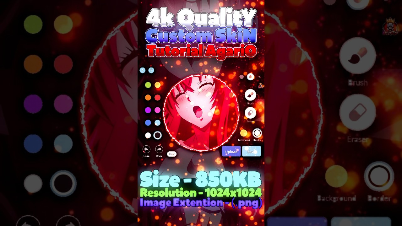AGARIO CUSTOM SKIN TUTORIAL 2025 - HD QUALITY 800KB (AGARIO MOBILE) 