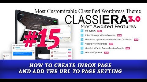 HOW TO CREATE INBOX PAGE IN CLASSIERA CLASSIFIED WORDPRESS THEME