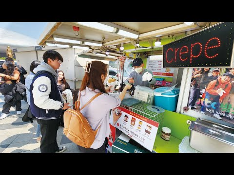 동대문 크레페! 4시간만에 영업 마감! 줄서서 먹는 맛집 / Famous Papa's Crepes / Korean street food