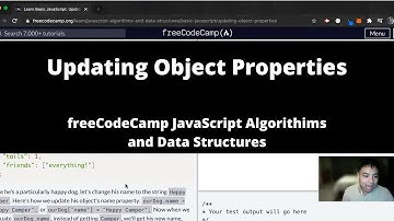 Updating Object Properties (Basic JavaScript) freeCodeCamp tutorial