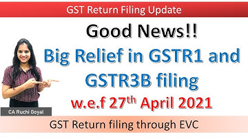 Big relief in GSTR1 and GSTR3B|| Good news to all the registered persons|| Relaxation started||