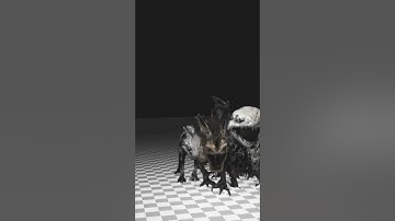 animated monsters.  #upbge #games #monsters #blendergameengine #gamedevblog #animation #blender3d