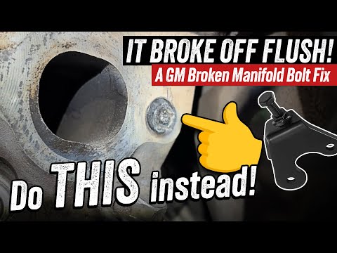 Fixing the Dreaded Broken Exhaust Manifold Bolt – EASY FIX ! – GM Truck Exhaust LEAK
