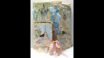 altered file folder shabby chic