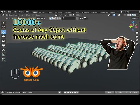 Copy object without increasing mash count In Blender