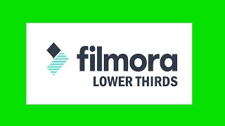 Filmora Lower Thirds Green Screen | Green Matte | Sky Fx