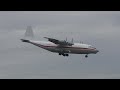 Meridian Antonov 12 (UR-CGW) landing runway 14 at ZRH (with live ATC)