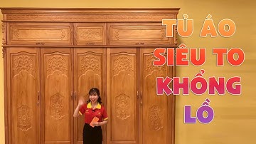 Tủ Quần Áo Tân Cổ Điển Gỗ Gõ Đỏ Kích thước Cực Khủng