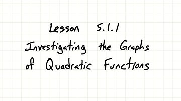 5.1.1 Investigating the Graphs of Quadratic Functions