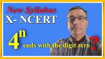 Chapter 1 Example 1| Check whether there is any value of n for which 4^n ends with the digit zero.