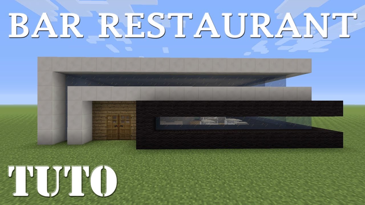 MINECRAFT - Comment faire un BAR-RESTAURANT MODERNE (ps4) - YouTube