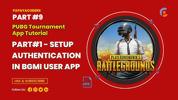 PUBG Tournament User App. Setup Authentication with Firebase in BGMI User App