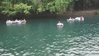 Celebrating Labor Day on the Comal River despite clouds