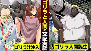 【実験】ゴリラと人間の交配。ゴリラ人間を創るため…女にゴリラ汁を注入。