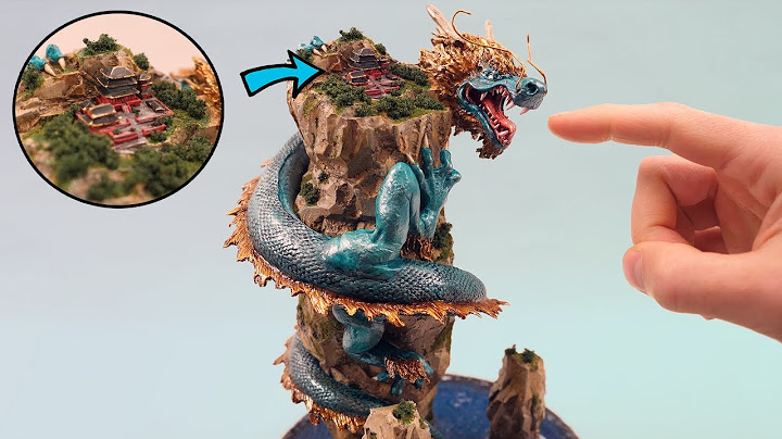 I made a massive dragon guarding a tiny temple