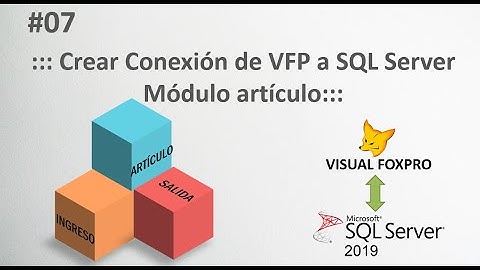 07 - Crear Conexión de VFP a SQL Server  Módulo artículo | VISUAL FOXPRO