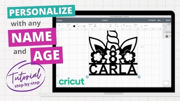 Cricut Tutorial: Add name and age to cake topper