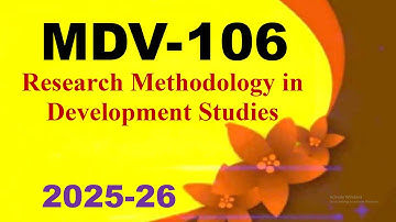 IGNOU MDV-106 Solved Assignment For July 2025 and January 2026 Sessions