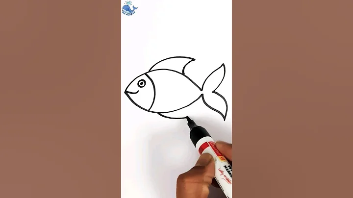 Very Easy! Fish Drawing For Kids || How To Draw a Fish || Kids Step By Step Drawing #kids #shorts