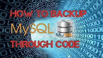 How to Backup MySql Database Through Code