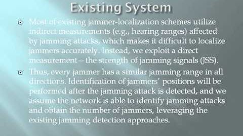 2014 IEEE NETWORK SECURITY An Error Minimizing Framework for Localizing Jammers in Wireless Networks