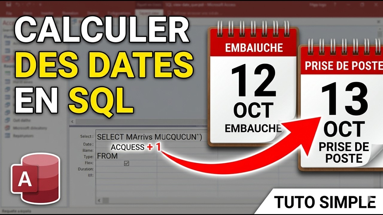 Access SQL : Comment ajouter des jours à une date ? (Tuto Simple ...