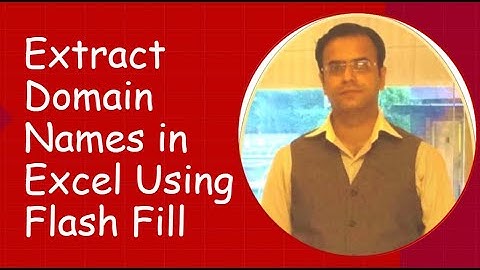 Extract domain names in Excel using flash fill