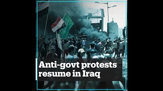 Protesters in Iraq clash with security forces as rallies resume screenshot 4
