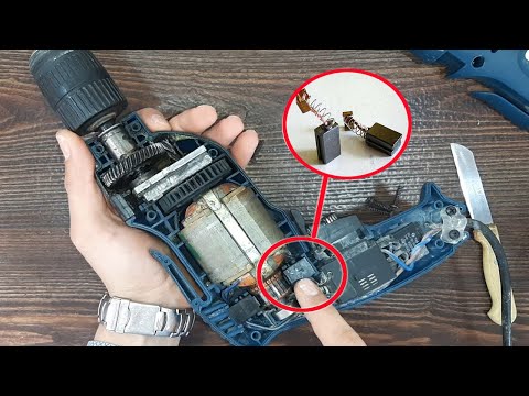 طريقة تغير فحمات شربون للشنيور او المثقاب واغلب المحركات الكهربائية بكل سهولة