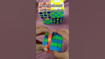 Checkerboard Pattern ✔️🎯 On || 5x5 || Cube #shorts #cube #viral  #youtubeshorts