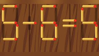 Move only 1 stick to make the equation correct | Matchstick puzzle 5-6=5