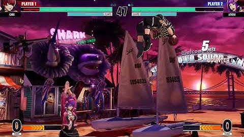 KOF XV | Chris (Drip Chris mod) 💥 Athena (Shermie body mod) | CPU vs CPU AI vs AI