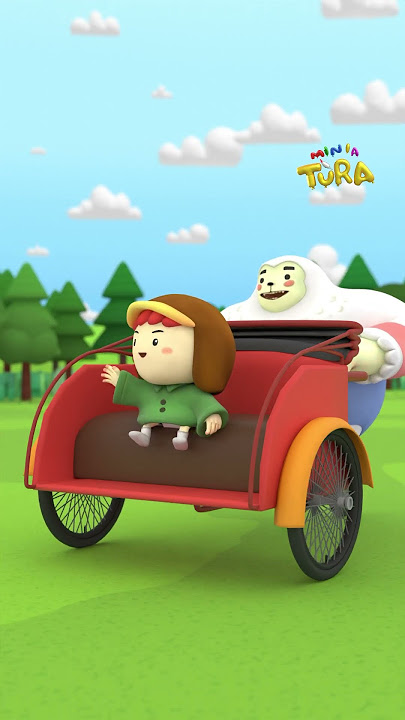 Naik Becak  | Animasi Lagu Anak Indononesia