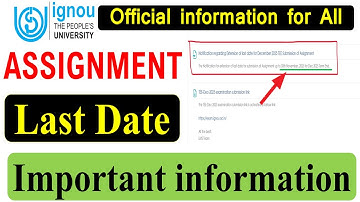 🔥IGNOU Assignment Submission Last Date December 2025 | Clarification to All IGNOU Students