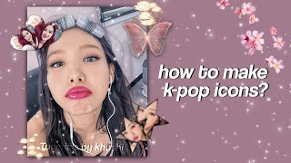 𖤐 — How to make kpop icons ? | ʚ Tutorials by khushi ɞ screenshot 2