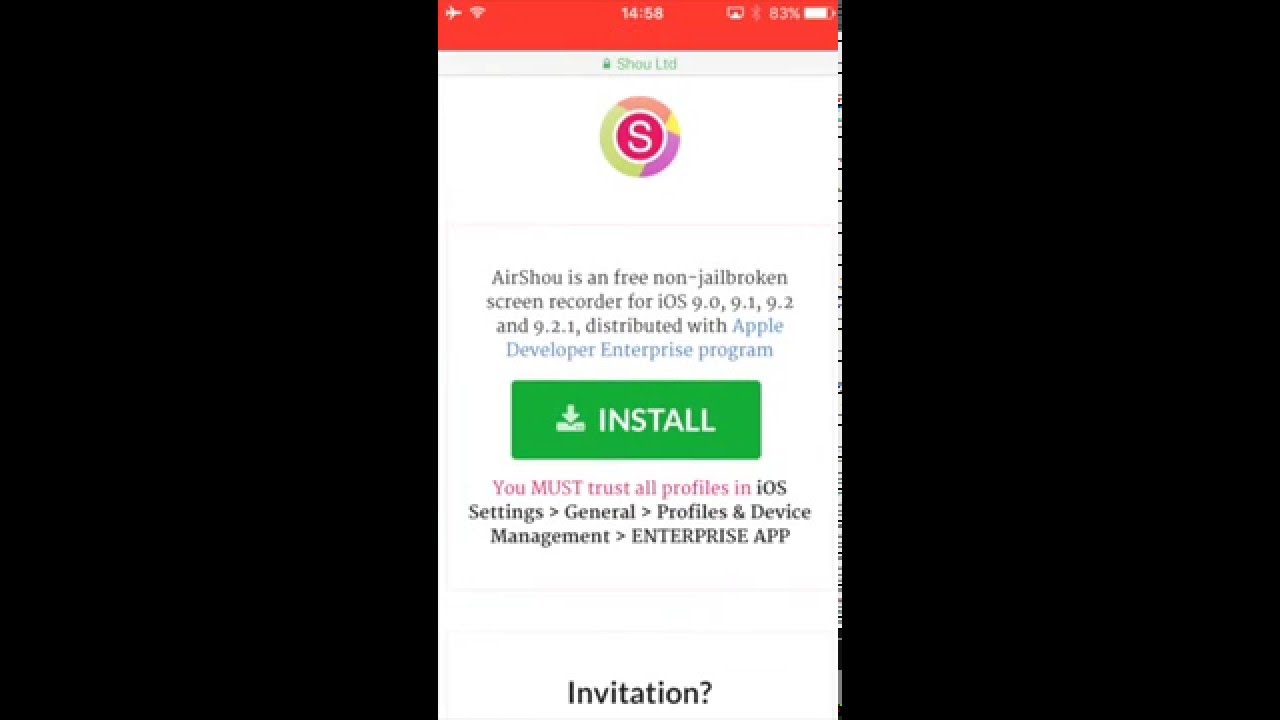 脱獄なしでiphone Ipadの画面を録画できる Shou Ios9対応 のインストールと使い方 Youtube