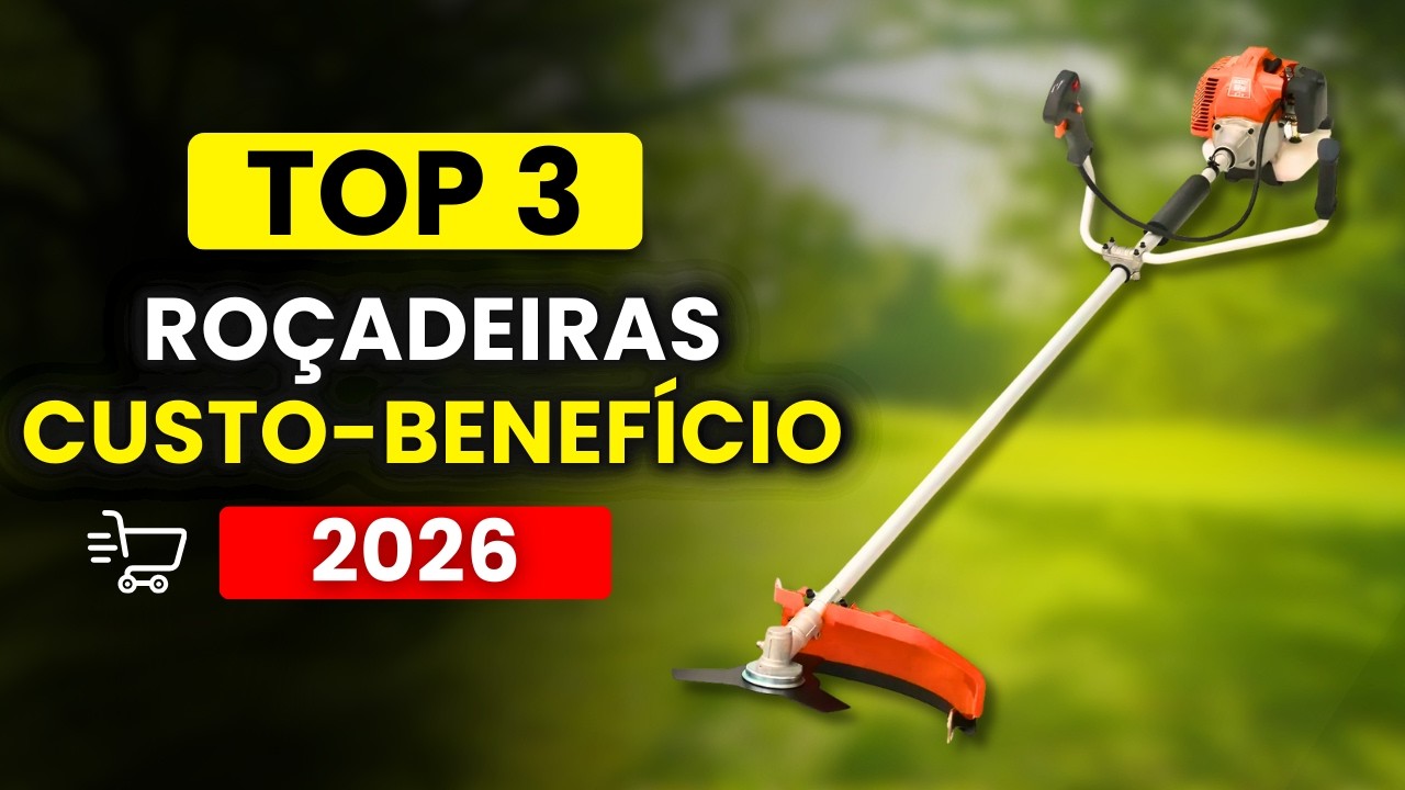 Qual a MELHOR ROÇADEIRA À GASOLINA p/ COMPRAR em 2026? TOP 3 Roçadeira Custo-Benefício [ATUALIZADO]