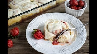 Изумительные Синнабоны с Клубникой | Булочки с Корицей | Strawberry Cinnamon Rolls | Tanya Shpilko