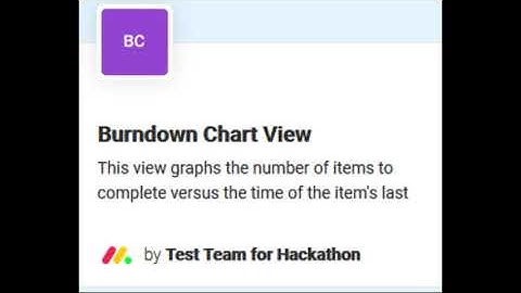 Burndown Chart View for monday.com