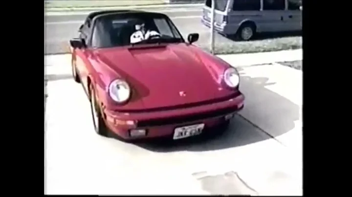 Selena driving her red Porsche in Corpus Christi, ...