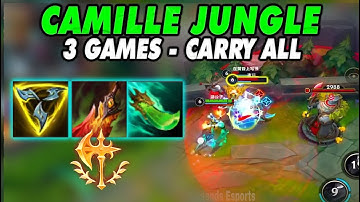 Camille Wild Rift China Tốc chiến | Camille Jungle Đi Rừng Build Runes | 3 Games - Sovereign 400 LP