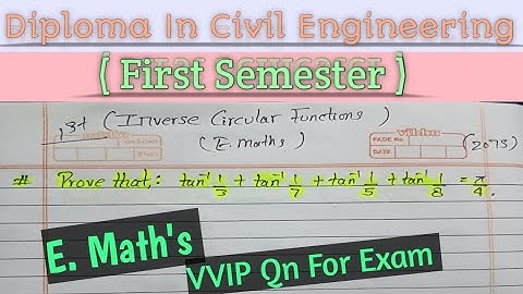 Diploma In Civil Engineering | Engineering Mathematics Imp Model Qn For Exam | VVIP