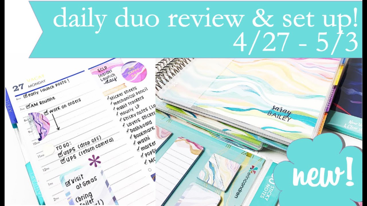 ***New*** Erin Condren Daily Duo Review & Set Up! - YouTube