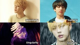 BTS - Serendipity, Euphoria, Singularity, Epiphany | Love Yourself Evolution