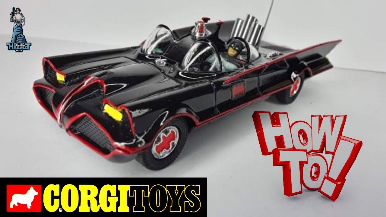 Vintage Corgi 1966 Batman Batmobile Toy Car Restoration 