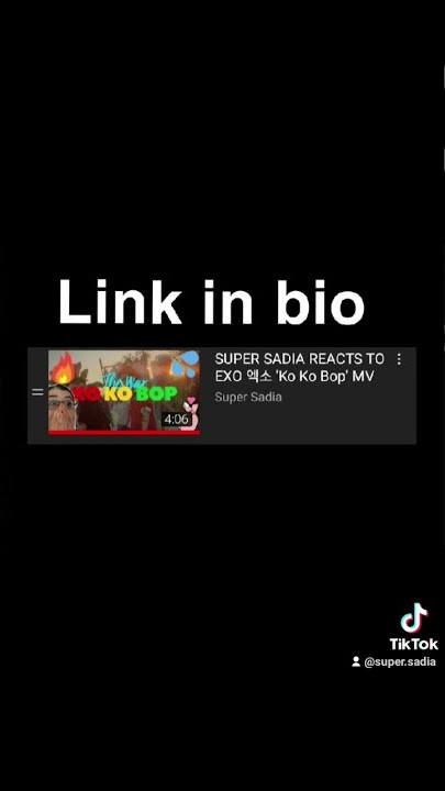 SUPER SADIA REACTS TO KOKOBOP EXO LINK IN BIO