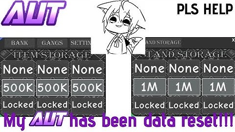 My AUT has been data reset!